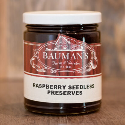 Raspberry Seedless Preserves or Jam by Bauman Farms