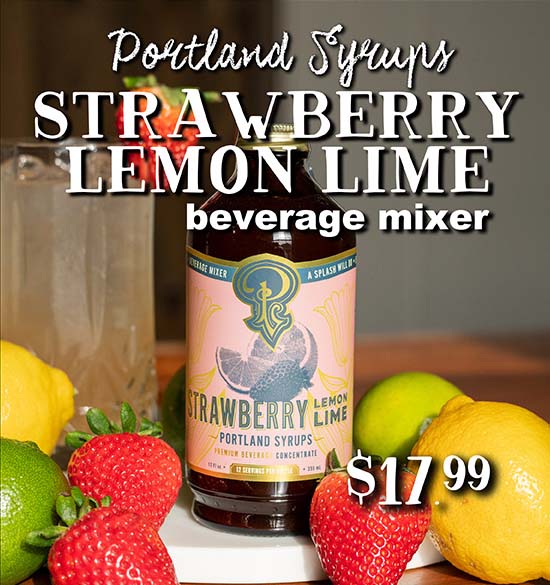 Portland Syrups Strawberry Lemon Lime Beverage Mixer