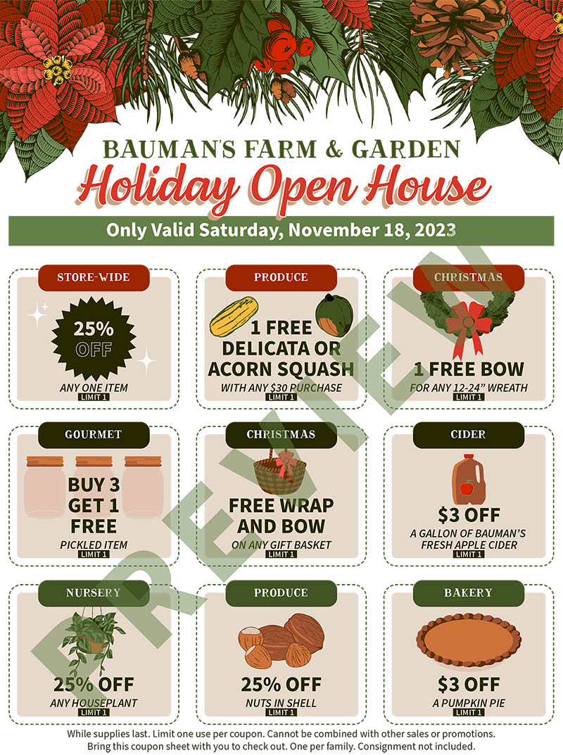 Holiday Open House Coupons Preview