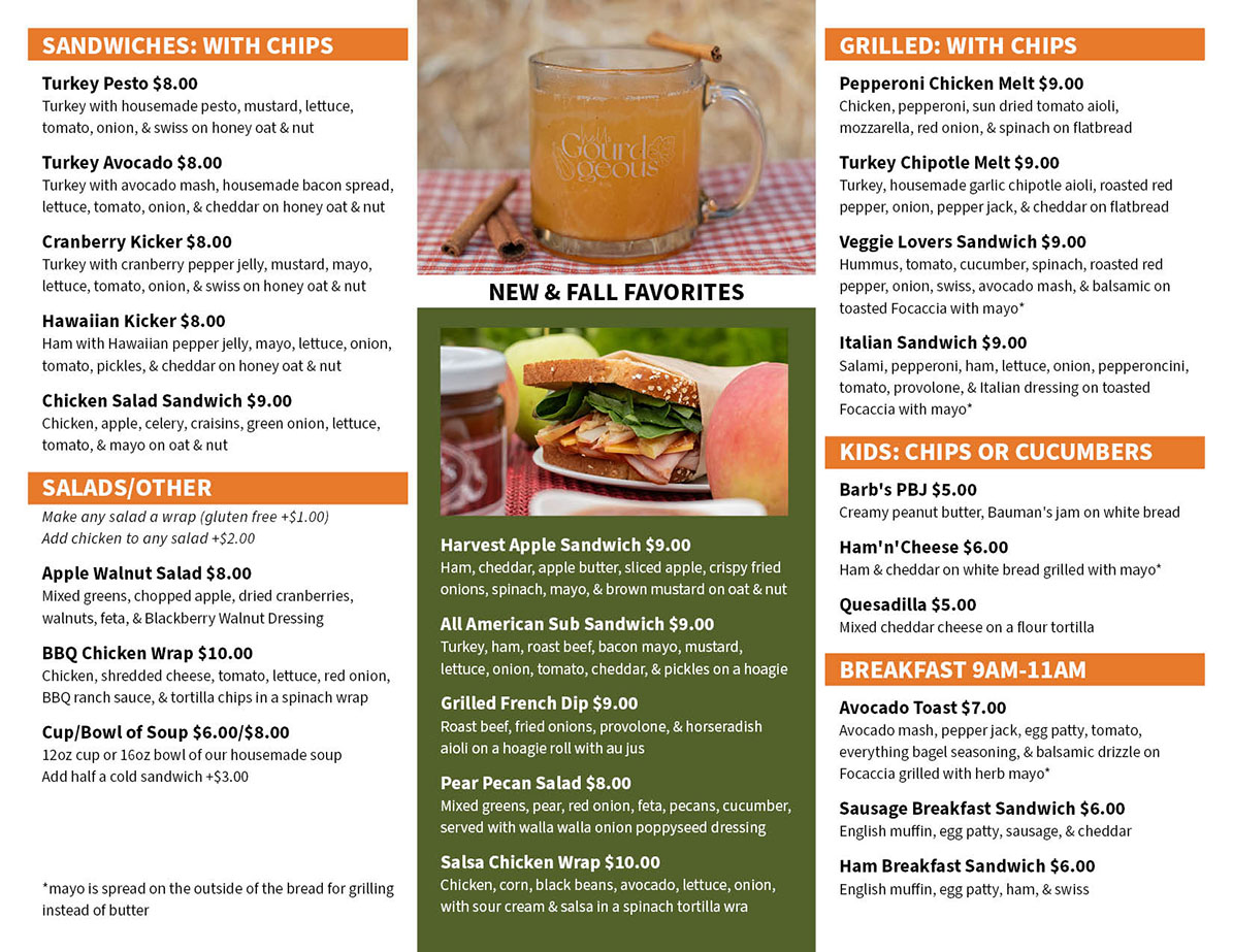 Deli & Coffee Shop Menu 2025