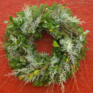 Budded Ice Birch Wreath