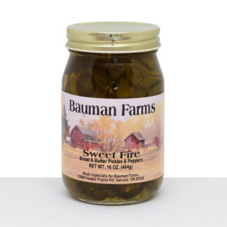 Sweet Fire Bread & butter Pickles & Peppers from Bauman Farms